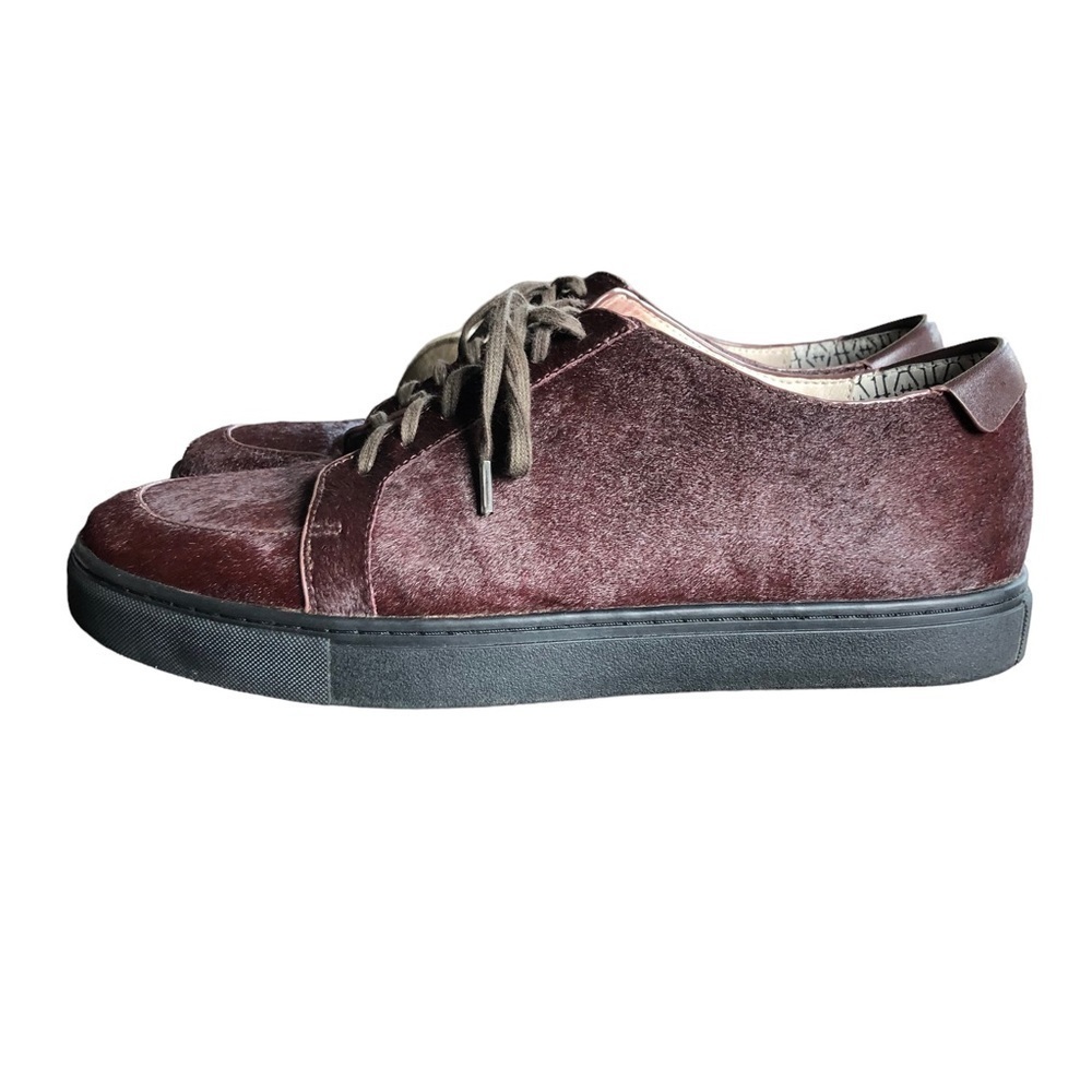 Matt Bernson Calf Hair Brown Platform Sneakers Womens Size 10 - Picture 2 of 10